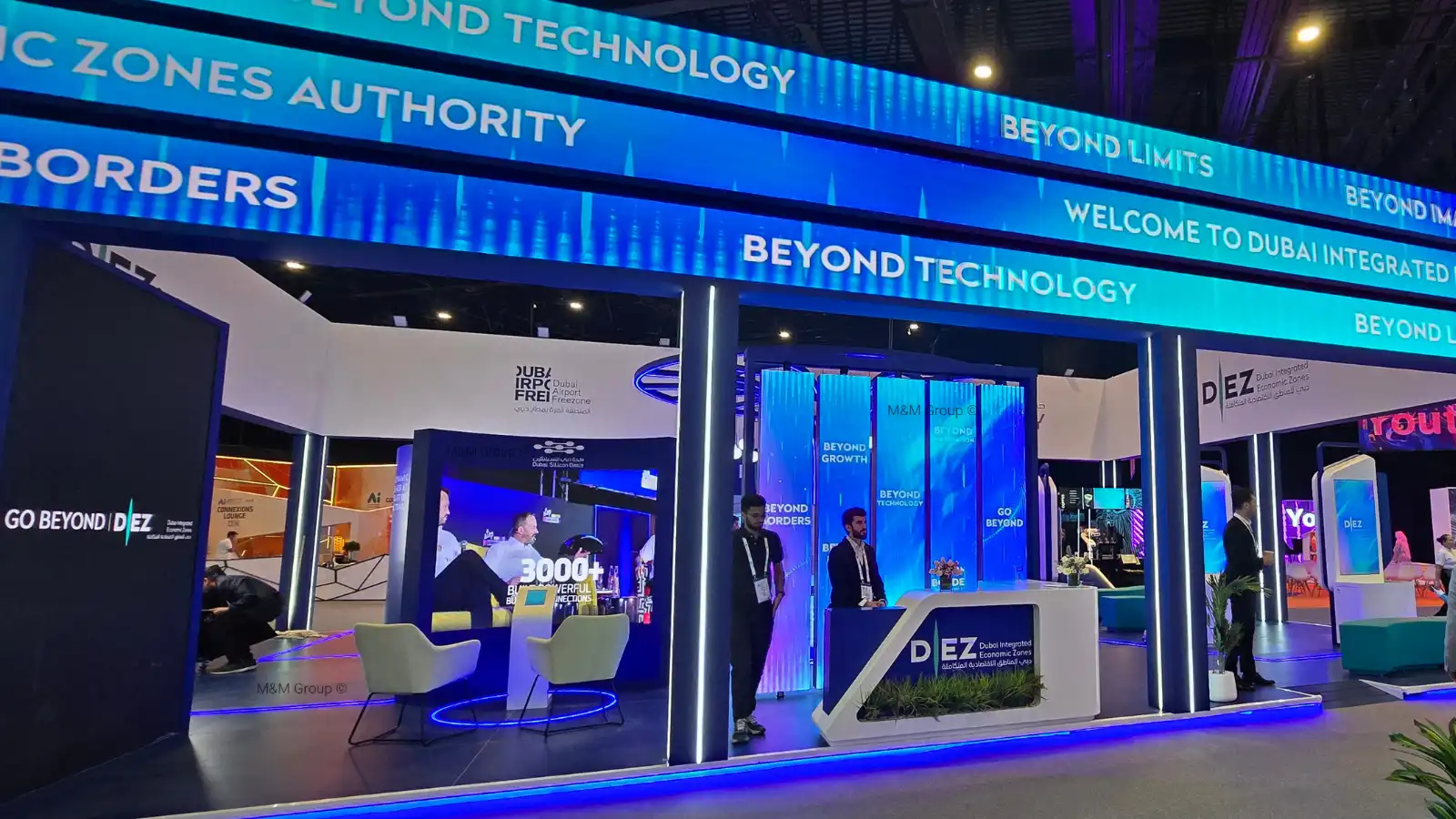 LED مع شاشات GITEX AI في دبي DIEZ جناح 