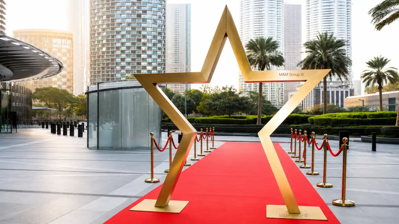 Red carpet star entrance for First Response Healthcare Oscars-themed gala dinner in Dubai